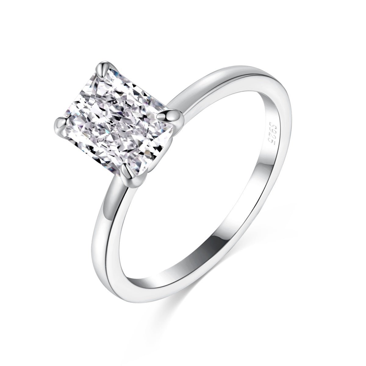 925 Silver Engagement Ring with Premium 2ct 8A Zircon - Jewelry - EM Accessories - 925 silver - new - SILVER-0034-6-RING