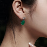 Elegant Luxe 925 Silver Earrings: Green Zirconia Majesty - Jewelry - EM Accessories - 925 silver - Cubic Zirconia - SILVER-0044-EAR