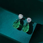 Elegant Luxe 925 Silver Earrings: Green Zirconia Majesty - Jewelry - EM Accessories - 925 silver - Cubic Zirconia - SILVER-0044-EAR