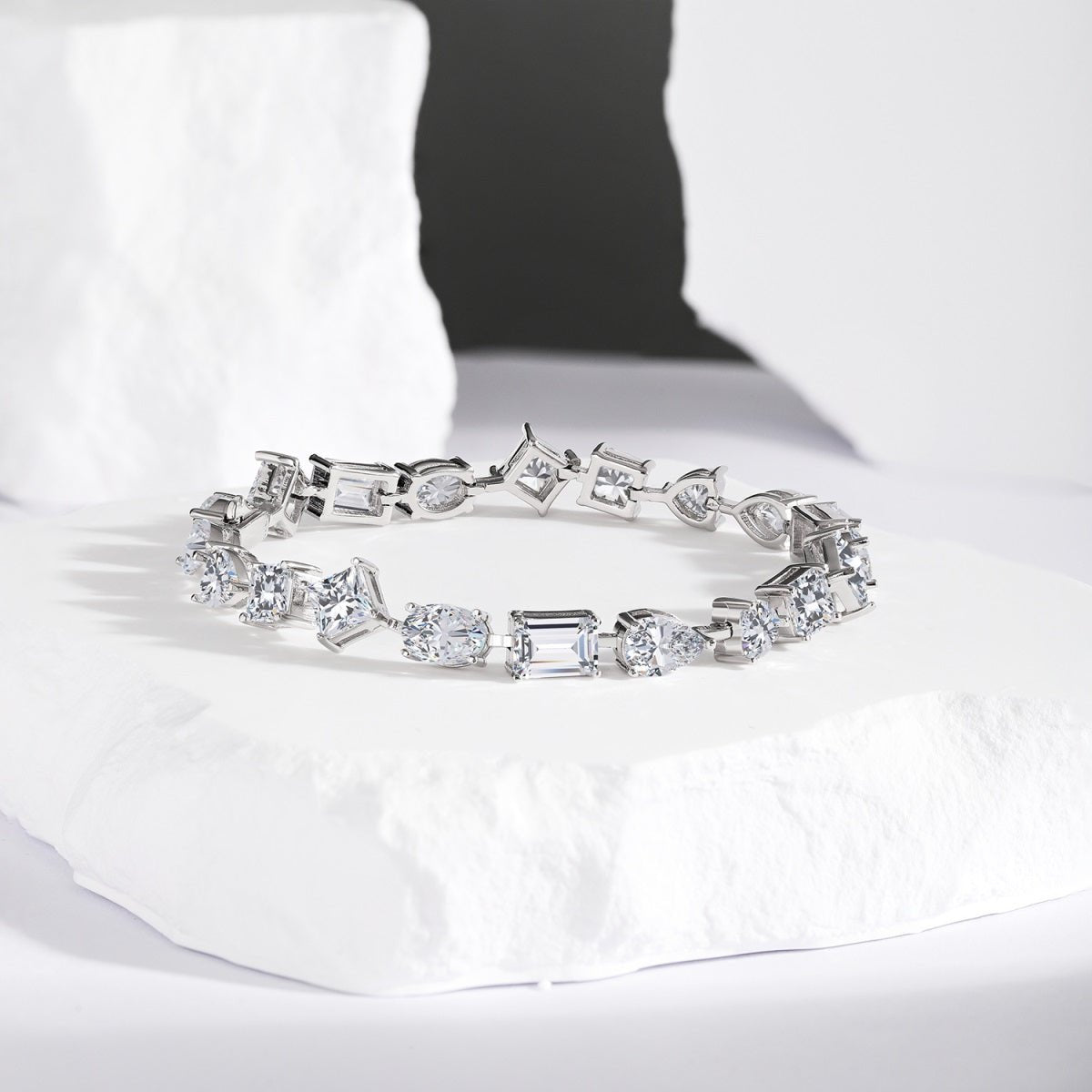 Silver 925 Bracelet, luxurious stones, zircon - Jewelry - EM Accessories - 925 silver - new -