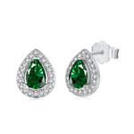 Silver earrings, prestige- emerald stone - Jewelry - EM Accessories - 925 silver - new -