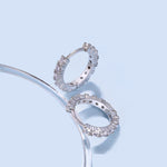 Silver hoop Earrings with cubic zircons - Jewelry - EM Accessories - 925 silver - new -