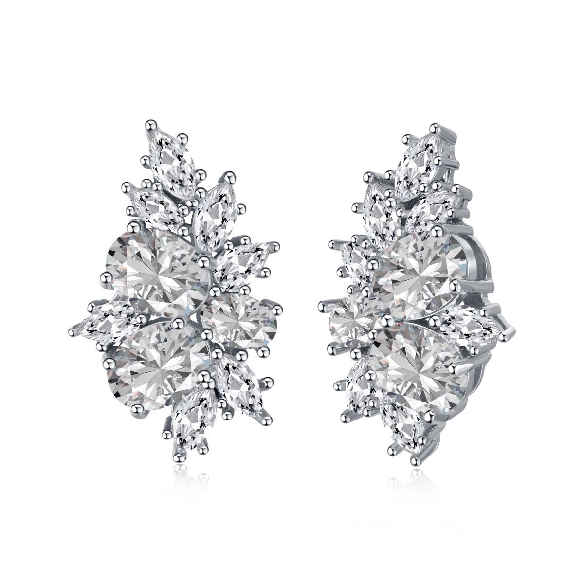 Silver Luxurious Earrings EM With Premium Zircons - Jewelry - EM Accessories - 925 silver - new - SILVER-0017-ER