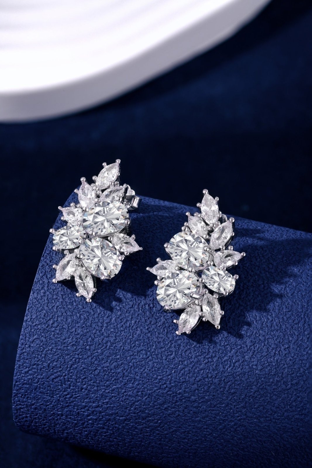 Silver Luxurious Earrings EM With Premium Zircons - Jewelry - EM Accessories - 925 silver - new - SILVER-0017-ER