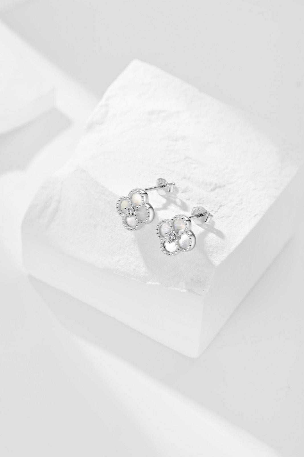 Women's 925 Silver Earrings Clover With Zircons - Jewelry - EM Accessories - 925 silver - new - SILVER-0018-ER