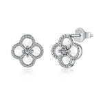 Women's 925 Silver Earrings Clover With Zircons - Jewelry - EM Accessories - 925 silver - new - SILVER-0018-ER