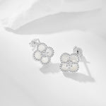 Women's 925 Silver Earrings Clover With Zircons - Jewelry - EM Accessories - 925 silver - new - SILVER-0018-ER