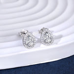 Women's Earrings: Celestial Luster Zircon Silver Studs - Jewelry - Dylam - 925 silver - new - SILVER-0046-WHI-EAR